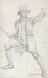 Um estudo para o personagem central na pintura de Ward