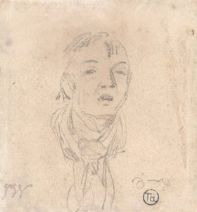 Cabeça de um homem com um lenço solto de James Ward