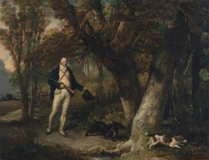 Retrato do Rev. Thomas Levett e Cães Favoritos, Tiro de Galo de James Ward