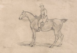 Ralph John Lambton sobre o seu caçador, "Undertaker" de James Ward