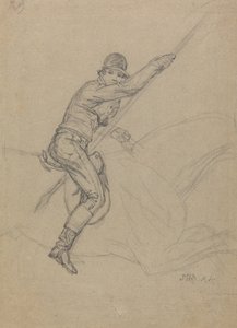 Sir Charles Blunt caçando o javali e fugindo do tigre: um estudo para uma das quatro pinturas de Ward executadas em 1815 de James Ward