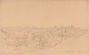 Estudo para a vista de Cambridge a partir de Castle Hill de James Ward
