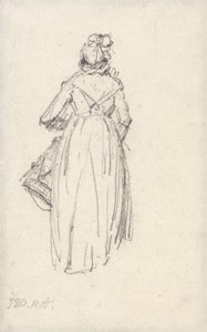 Mulher de pé, vista de trás de James Ward
