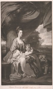 Duquesa de Buccleuch com a sua filha, Lady Mary Scott