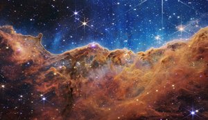 Falésias Cósmicas na Nebulosa da Carina (Imagem NIRCam)