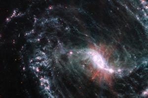 NGC 1365 (Imagem MIRI) de James Webb Space Telescope (NASA)