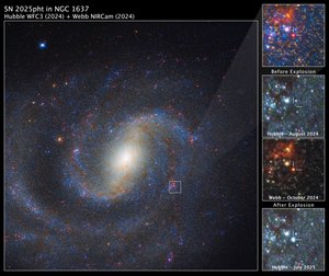 SN 2025pht na NGC 1637 de James Webb Space Telescope (NASA)