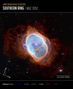 Nebulosa do Anel do Sul (Imagem da NIRCam Compass) de James Webb Space Telescope (NASA)