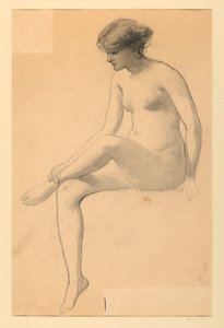 Nu feminino sentado