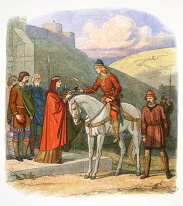 Eduardo, o Mártir, chegando a Corfe, Dorset, 978 1864 de James William Edmund Doyle