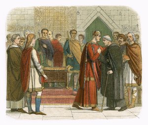O Rei Guilherme I paga a corte aos líderes ingleses de James William Edmund Doyle