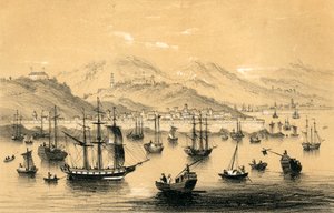 Amoy, um dos cinco portos abertos pelo tratado final ao comércio britânico, 1847.