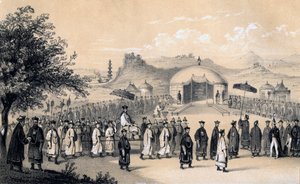 Aproximação do Imperador da China, para receber o embaixador britânico, 1847