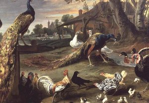 O Pavão e outras Aves numa Paisagem