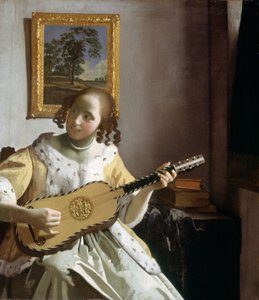 O Guitarrista (óleo sobre tela) de Jan Vermeer van Delft