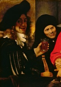 Músico e Procuradora, detalhe de The Procuress de Jan Vermeer van Delft