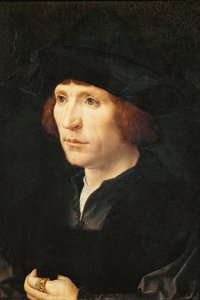 Retrato de um Homem - Jan Gossaert (Gossart, dit Mabuse) (c. 1478-1532). Óleo sobre madeira, c. 1527-1530. Dimensão : 40x27,5 cm. Museu de História de Arte, Vienne