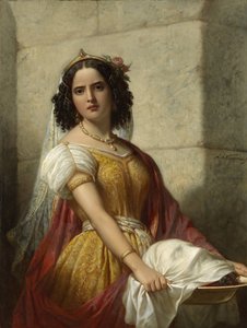 Salomé com a cabeça de João Batista de Jan Adam Kruseman (signed by artist)