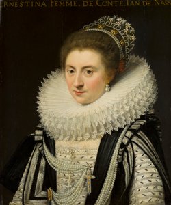 Retrato de Ernestine Yolande (1594-1663), Princesa da Linha, depois de 1618