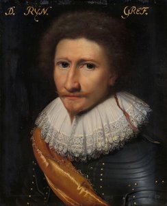 Retrato de Johann Conrad von Salm, Waldgrave e Rhinegrave van Dhaun de Jan Antonisz van Ravesteyn (workshop of)