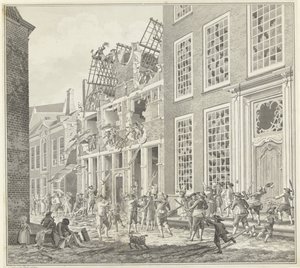 Saquear a casa de Lucas van Steveninck, 1787 de Jan Arends (signed by artist)