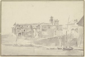 A casa de portagem junto ao Tibre de Jan Asselijn