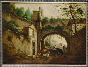 O Arco de San Lazzaro em Roma ... (pintura sobre tela)