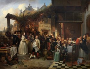 Casamento na Flandres no século XVII (óleo sobre painel)