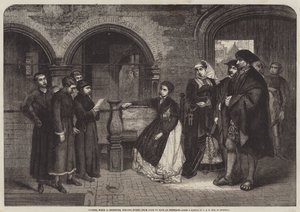 Lutero, quando um Chorister, cantando hinos de porta em porta em Eisenach