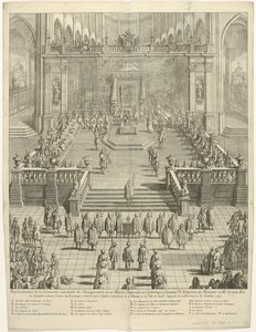 Inuldiging van keizer Karel VI als graaf van Vlaanderen te Gent, 1717
Representação da cerimónia solene da Inauguração da sua Majestade Imperial e Católica, Carlos VI. Imperador dos Romanos e 3º Rei das Espanhas, como Conde da Flandres de Jan Baptist Berterham