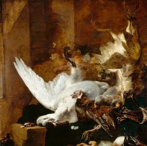 Ainda vida com um cisne morto, c.1651