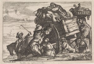 O carrinho
Cenas de vários géneros (título da série) de Jan Baptist de Wael