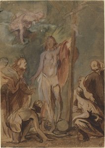 O Cristo Ressuscitado Cercado de Santos
