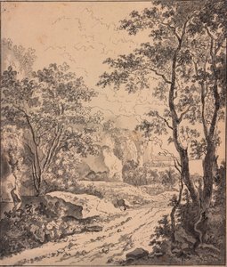 Paisagem italiana, entre Ancona e Sinigaglia de Jan Both