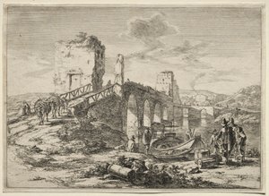 A ponte Molle sobre o Tibre de Jan Both