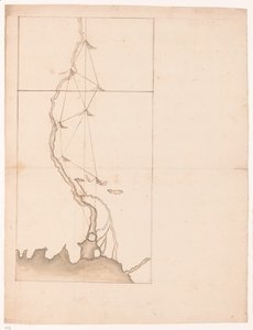 Triangulação ao longo de um rio de Jan Brandes