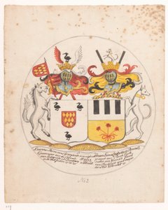 Desenho (2) para o brasão da aliança de Jan Brandes