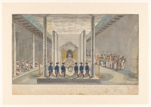 Delegação COV numa audiência com o Rei Kandy, Sri Rajadi Raja Sinha de Jan Brandes