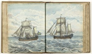 brigue sueco no mar de Jan Brandes