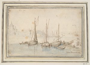 Vista de Ruhrort e Duisburg de Jan Brueghel the Elder