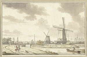 Vista em Zandhoek, nos arredores de Haarlemmerpoort, Amesterdão