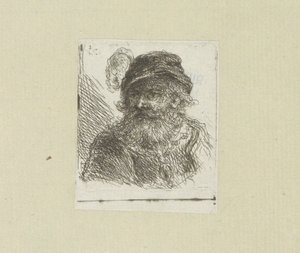 Bebaarde man met pluimhoed
A Obra Completa de Etchings de John Chalon / Oeuvre Complette des Eaux Fortes par Jean Chalon (título da série) de Jan Chalon