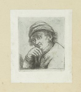 O homem põe a mão onder zijn kin The Compleat Work of Etchings por John Chalon / Oeuvre Complette des Eaux Fortes par Jean Chalon (título da série) de Jan Chalon