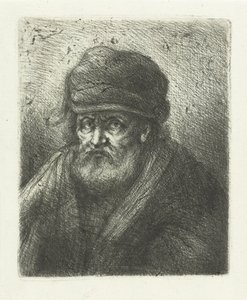 Velho com barba e chapéu de Jan Chalon