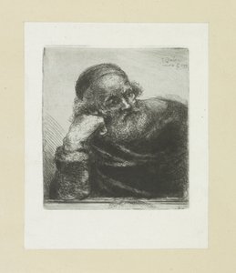 Velho, apoiando-se no seu braço direito
A Obra Completa de Etchings de John Chalon / Oeuvre Complette des Eaux Fortes par Jean Chalon (título da série) de Jan Chalon
