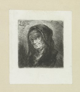 Oude vrouw com zwarte sluier The Compleat Work of Etchings por John Chalon / Oeuvre Complette des Eaux Fortes par Jean Chalon (título da série) de Jan Chalon