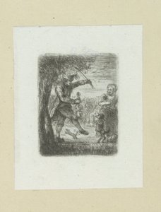 Músico de rua com violino e cão dançarino
A Obra Completa de Etchings de John Chalon / Oeuvre Complette des Eaux Fortes par Jean Chalon (título da série) de Jan Chalon