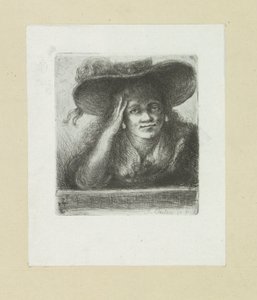Vrouw coloca enxada redonda The Compleat Work of Etchings por John Chalon / Oeuvre Complette des Eaux Fortes par Jean Chalon (título da série) de Jan Chalon