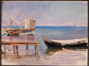 Barcos junto à margem. De uma viagem a Constantinopla de Jan Ciągliński