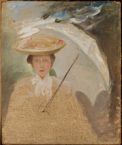 Retrato de uma senhora com sombrinha, esboço